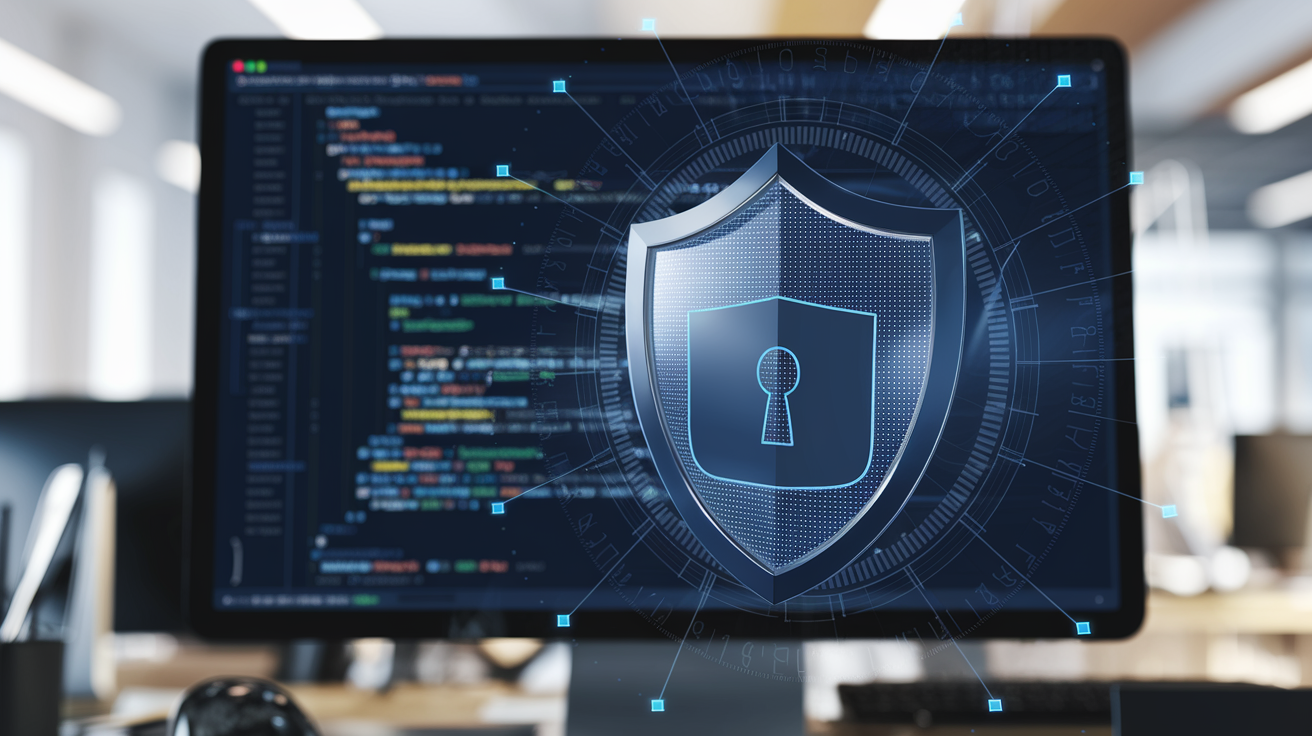 Escudo de seguro cyber protegendo dados empresariais digitais