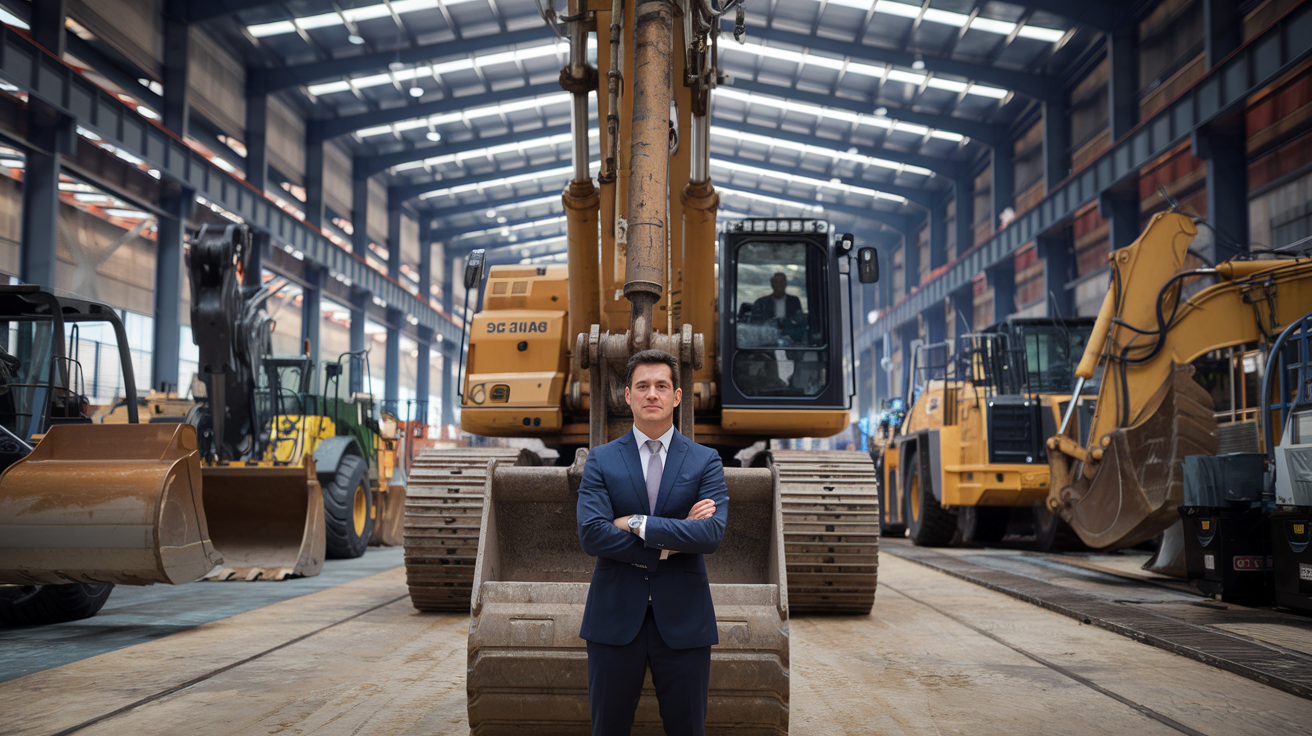 Empresário brasileiro adquirindo equipamento com proteção de seguro prestamista