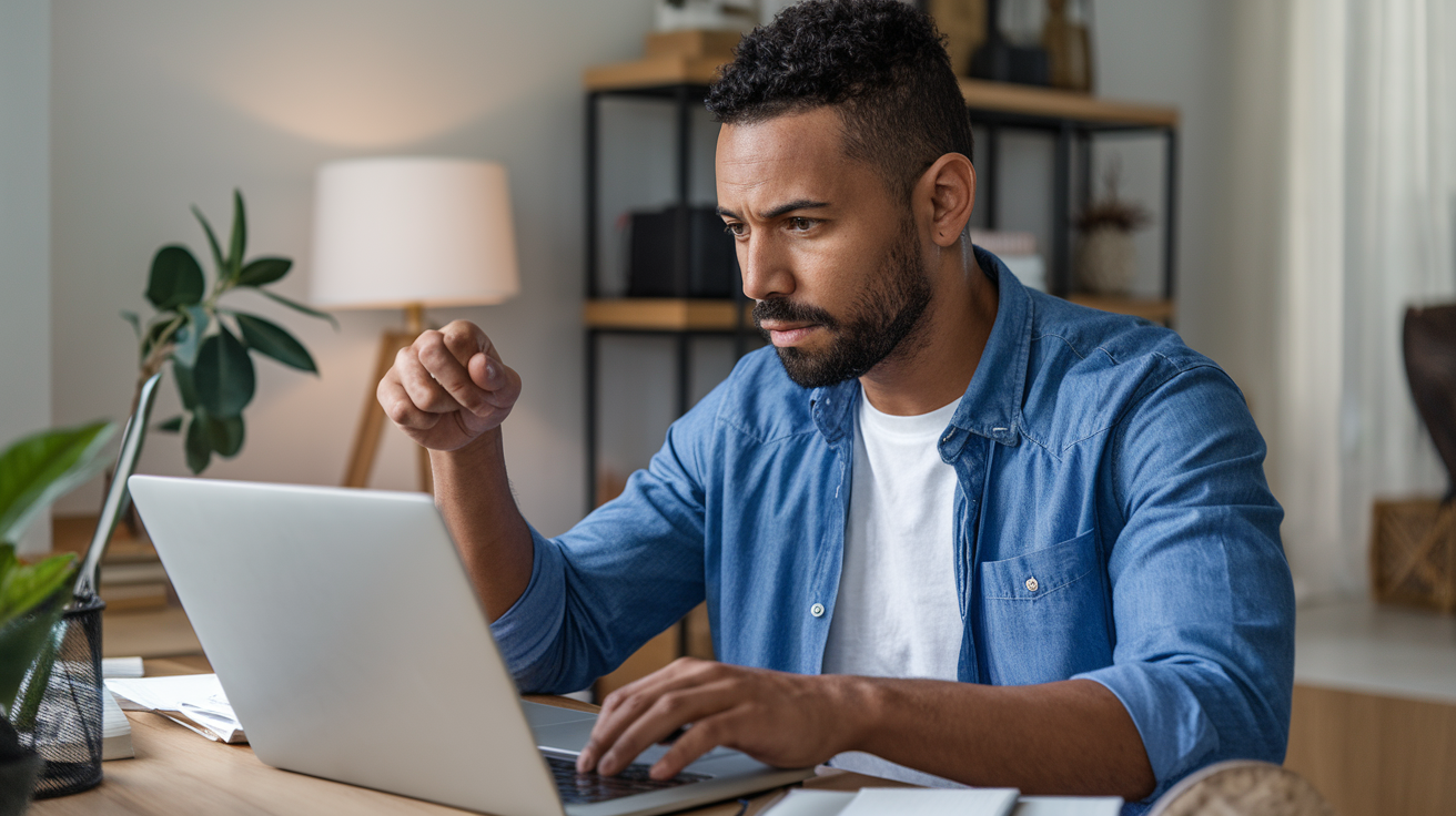 Motorista brasileiro comparando cotações de seguro de automóvel no computador
