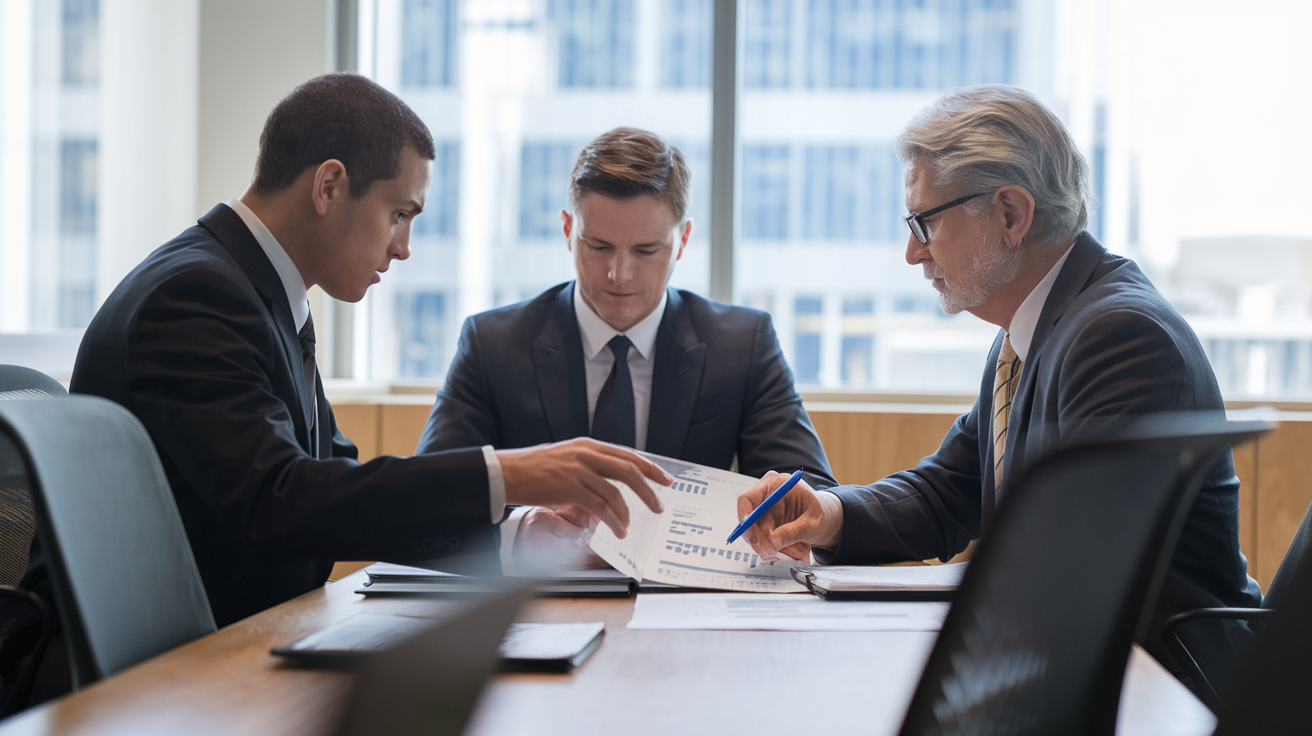 Reunião de negociação de renovação de plano de saúde empresarial